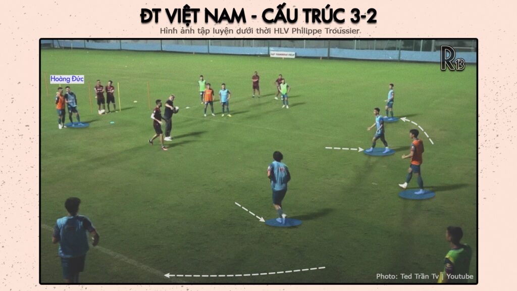 Cấu trúc 3-2 được HLV Troussier áp dụng cho ĐTVN