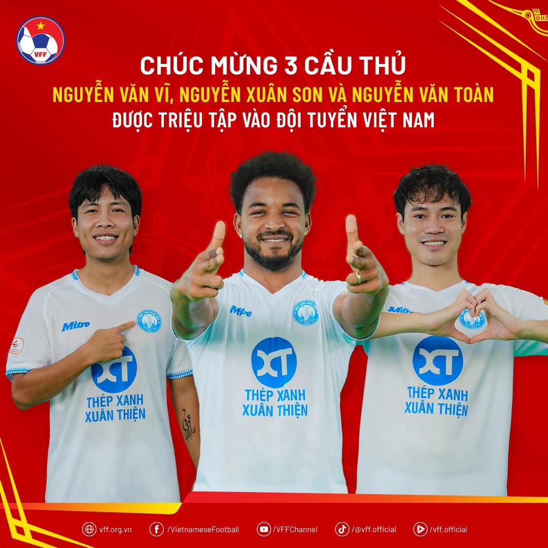 ĐT Việt Nam chính thức bổ sung 3 cầu thủ, trong đó có Xuân Son